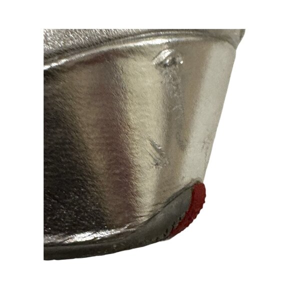 PRADA Silver Metallic Logo Thong Sandals Size 6-7 - Picture 8 of 10